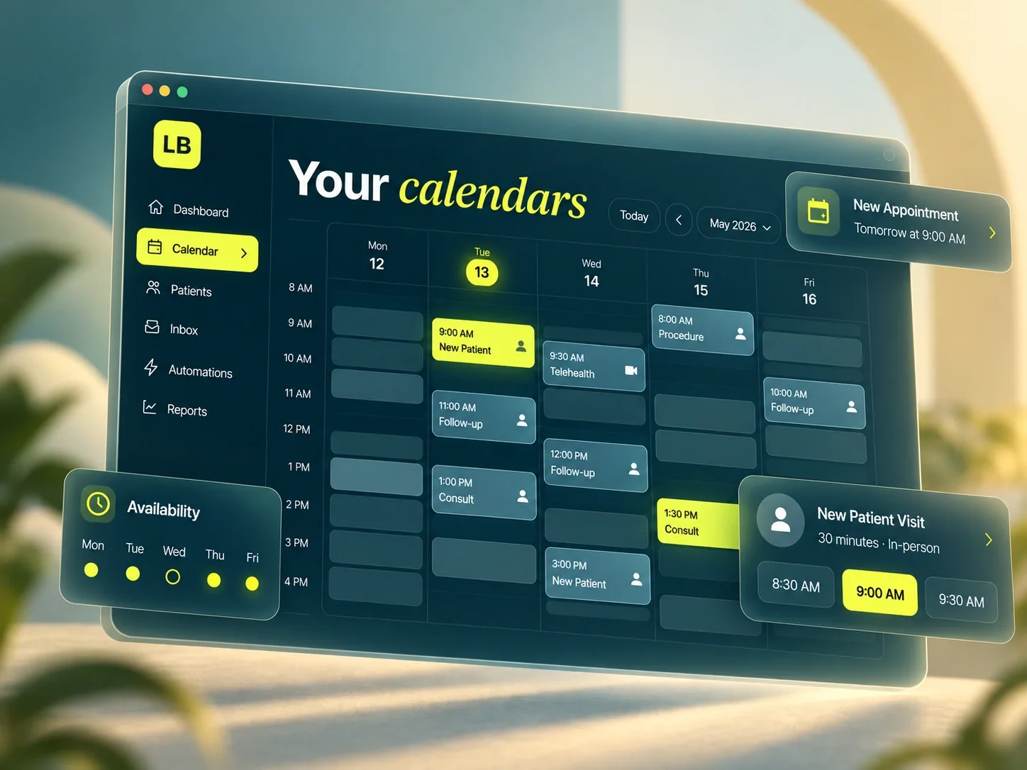 Lead Better HQ appointment calendar and scheduling dashboard